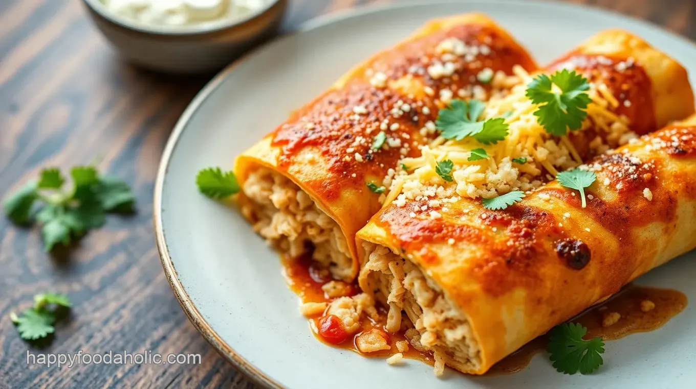 Crispy Chicken Chimichangas with Creamy Avocado Sauce