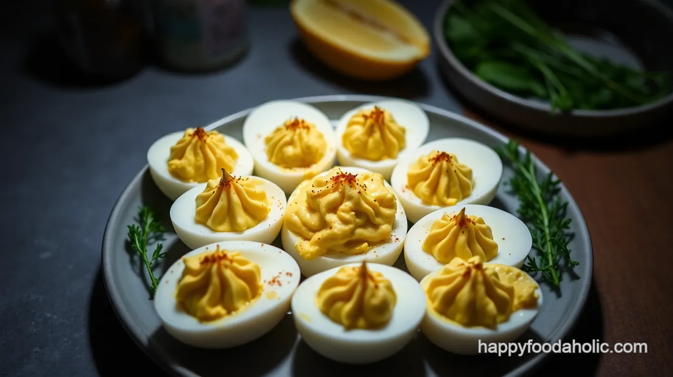 Deviled Speckled Sussex Chicken Eggs