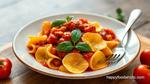 Grilled Farfalle with Fresh Tomato Sauce