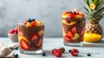 Layered Chocolate Trifle with Tropical Fruits