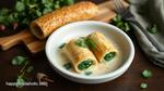 Sautéed Chicken Rolls with Creamy Spinach