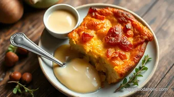 Bake Bread Pudding with Vanilla Custard