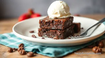 Bake Chocolate Brownies with Ice Cream Delight