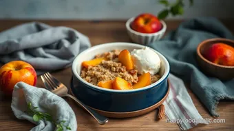 Bake Peach Crumble with Kids’ Fun Twist