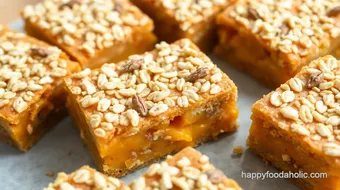 Bake Persimmon Bars with Sweet Oat Topping