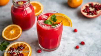 Blend Pomegranate Juice with Fresh Oranges