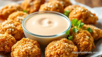 Fried Chicken Bites with Tasty Dipping Sauce