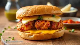 Grilled Chicken Tikka Cheese Sandwich