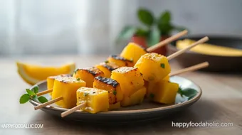 Grilled Mango Kebobs with a Sweet Twist