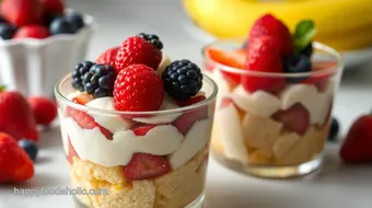 Layered Mini Trifle with Fresh Berries