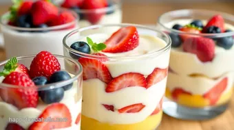 Layered Verrine Dessert with Creamy Custard