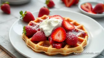 Make Fluffy Strawberry Waffles in 35 Minutes