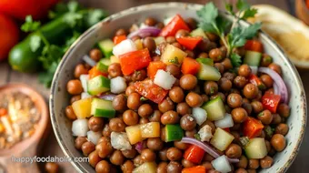 Mixing Kala Chana for a Delightful Salad