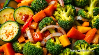 Roasted Veggies with Zesty Spicy Sauce