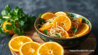 Salad with Oranges & Crunchy Bean Sprouts