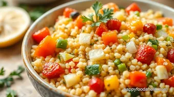 Sautéed Couscous Pilaf with Fresh Veggies