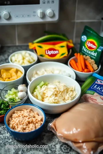 Comforting Lipton Chicken Noodle Soup ingredients