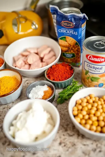 Chicken Cholay ingredients