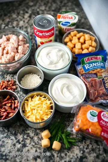 Cracked Out Chicken Tater Tot Casserole ingredients