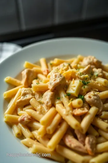 Creamy Crack Chicken Penne presentation