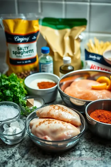 Creamy Monterey Chicken Spaghetti ingredients