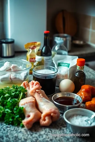 Crispy Chicken Feet with Savory Sauce ingredients