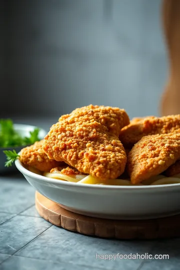 Crispy Paneed Chicken presentation