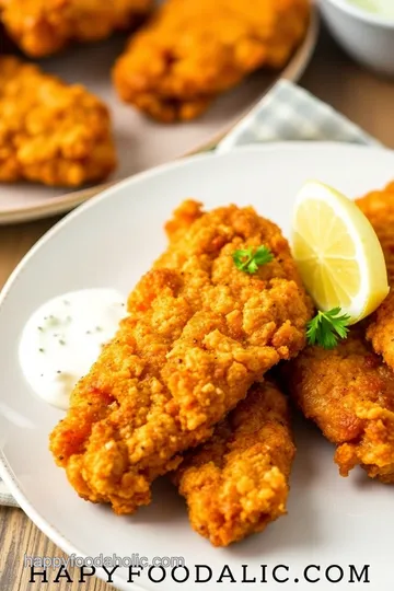 Crispy Perdue Chicken Strips with Honey Mustard Dip presentation