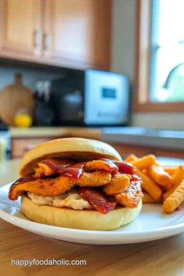 Honey BBQ Chicken Strip Sandwich steps