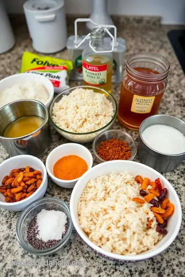 Azerbaijani Plov (Rice Pilaf) ingredients