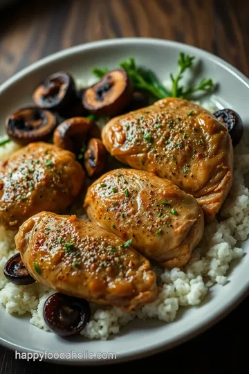 Texas Roadhouse Portobello Mushroom Chicken presentation