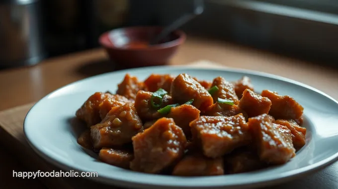 Crispy Tai Chien Chicken with Tamarind Glaze